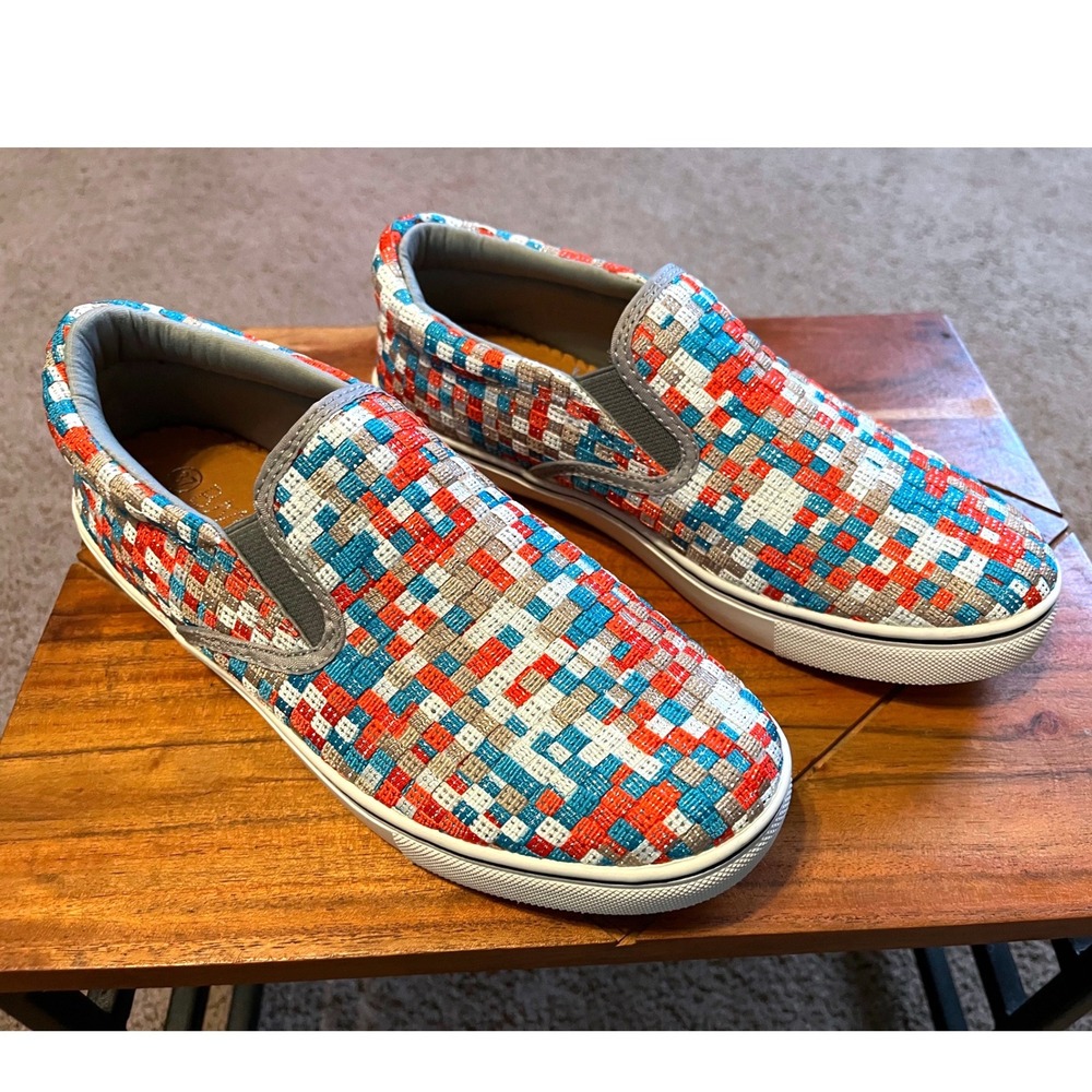 Bernie Mev Verona GOURAMI LUREX Slip On Shoes Women Size 37/6.5US Woven NWB